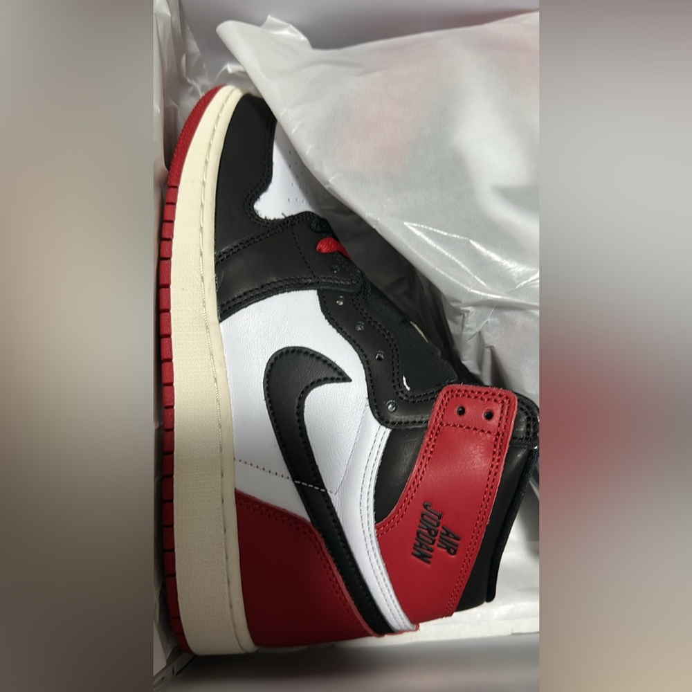 Jordan Men's Sneakers in Black, White, and Red